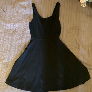 Simple black dress.
